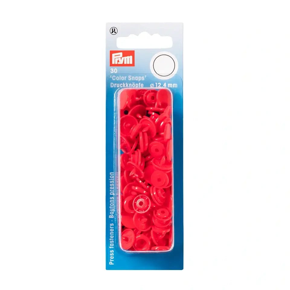PRYM Boutons-pression Ø12,4 mm 30 pièces rouges