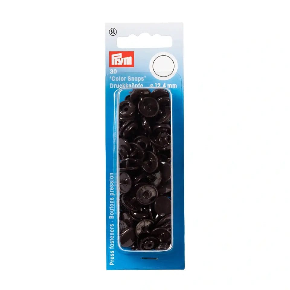 PRYM Boutons-pression Ø12.4 mm 30 pièces marron foncé