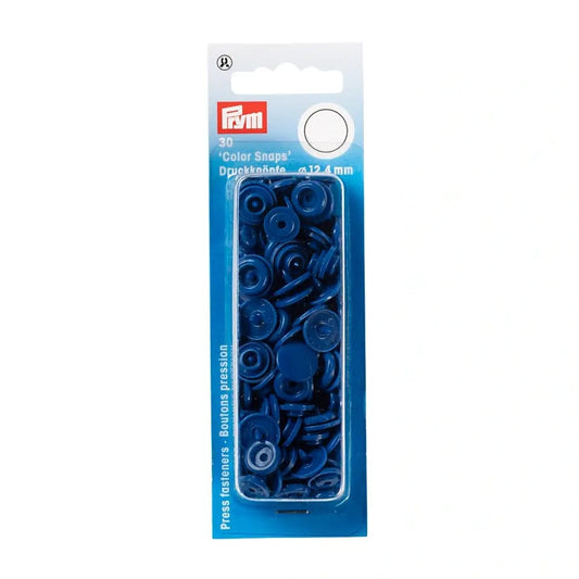 PRYM Boutons-pression Ø12.4 mm, 30 pièces, bleu foncé