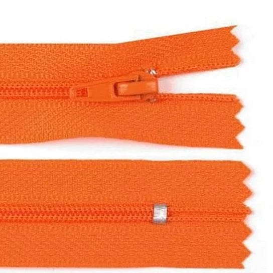 Fermeture éclair fermée orange