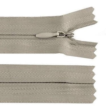 Hidden zipper, light brown