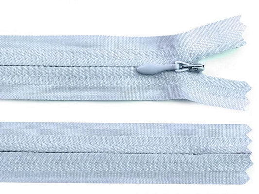 Hidden zipper-light blue