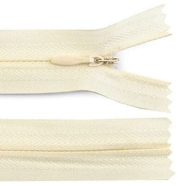 Hidden zipper-cream white