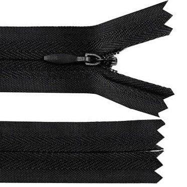 Hidden zipper - black