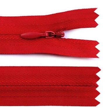 Hidden zipper-red
