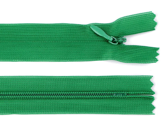Hidden zipper-green