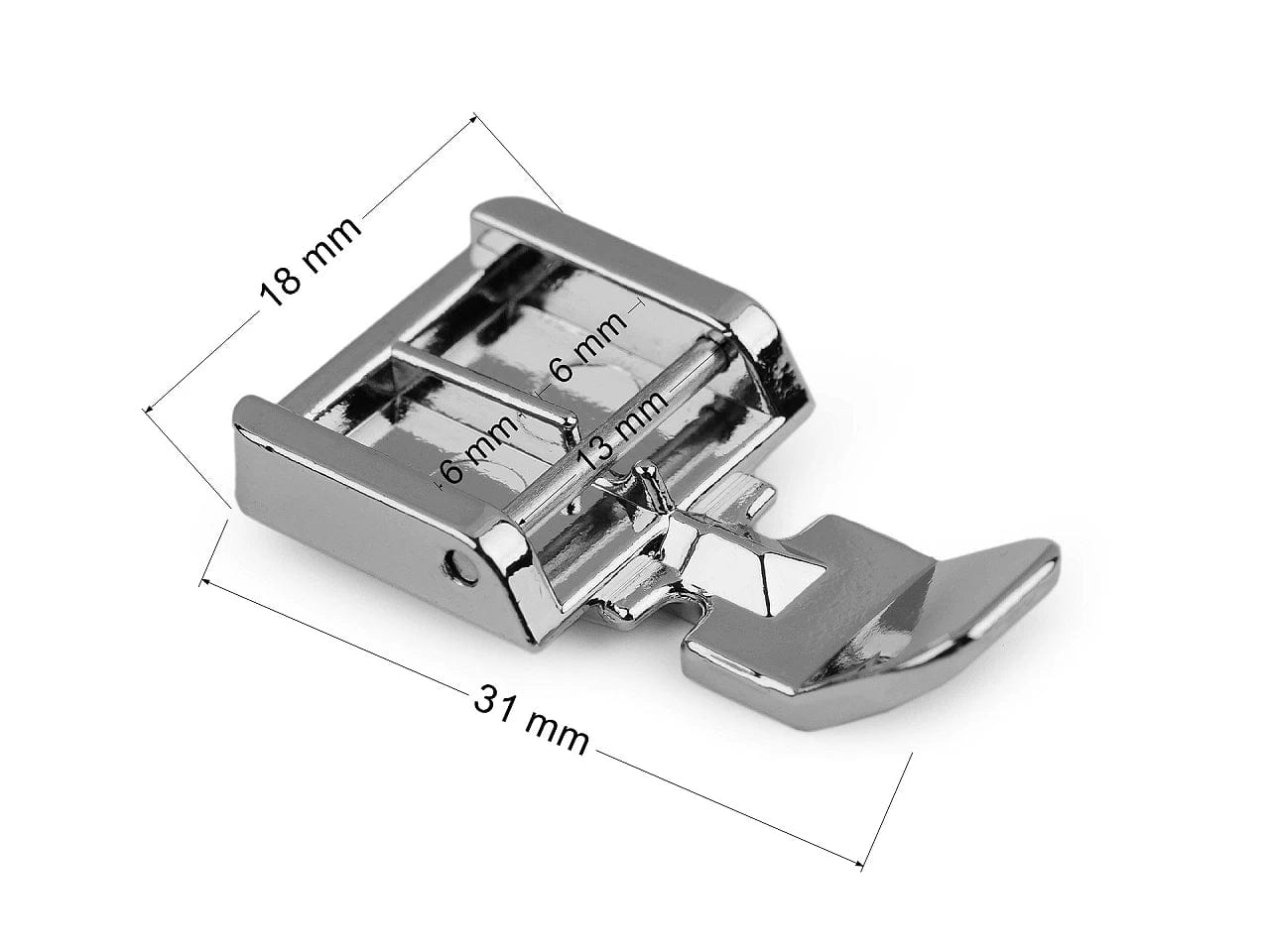 Pied-de-biche de machine à coudre pour fermeture éclair