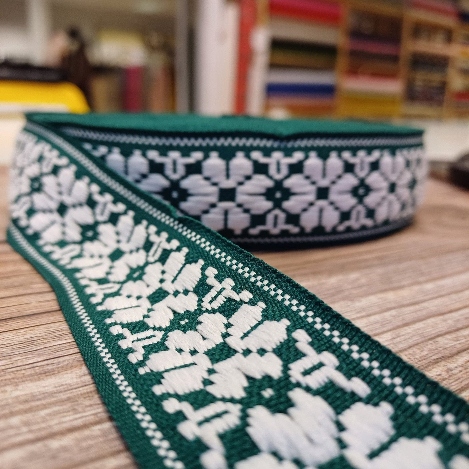 Ruban traditionnel, ceinture 36 mm, verte, LV