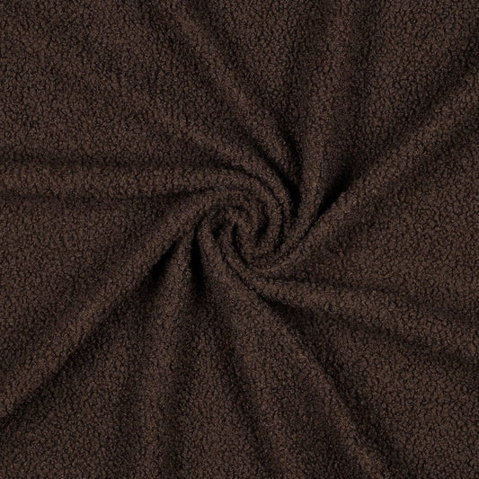 Teddy fabric - chocolate brown 270 g/m²