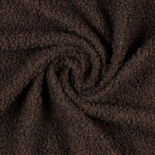 Teddy fabric - chocolate brown 270 g/m²