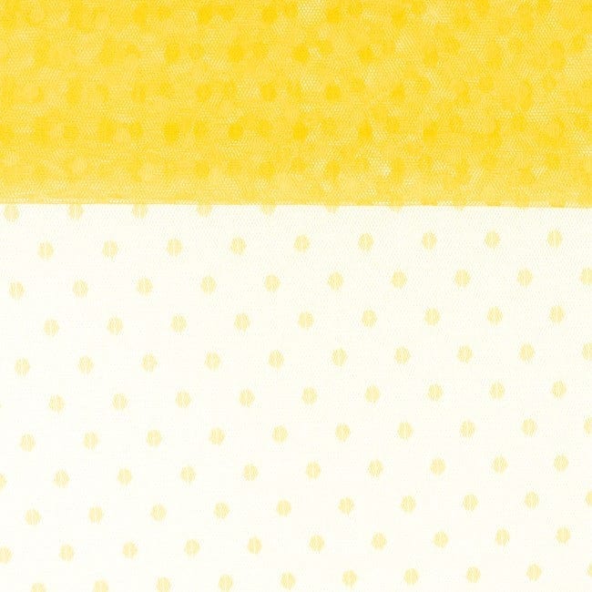 Tulle jaune à pois