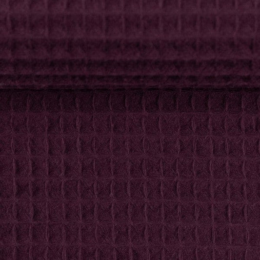 waffle fabric, eggplant 230 g/m²