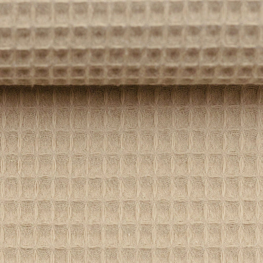 Waffle fabric - beige 230 g/m²