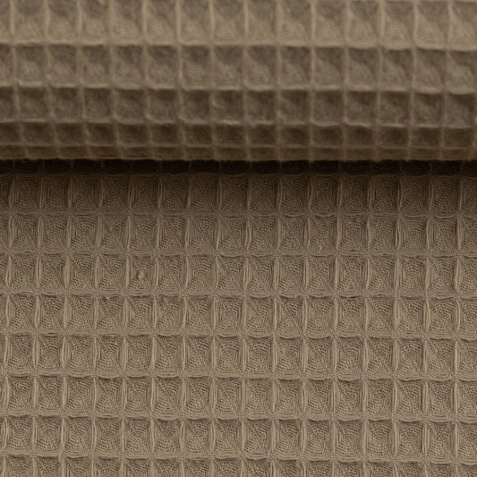 Waffle fabric - light brown 230 g/m²