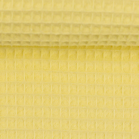 Waffle fabric-light yellow 230 g/m²