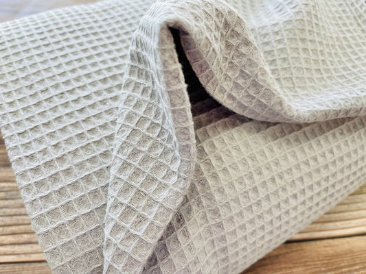 Waffle fabric-light gray 230 g/m²