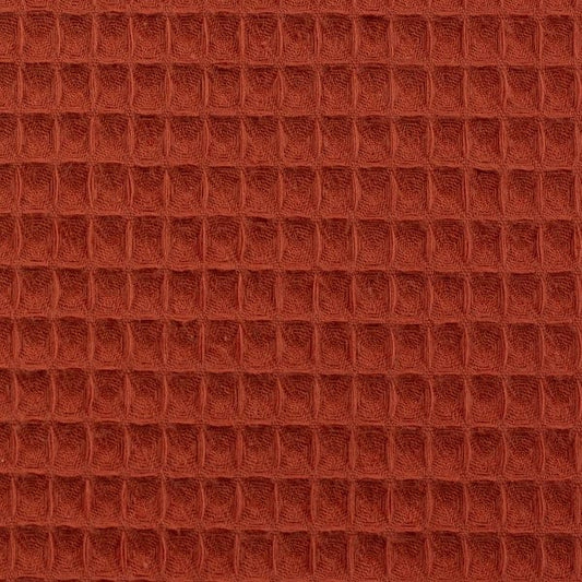 Waffle fabric-brick pink (Brick) 230 g/m²