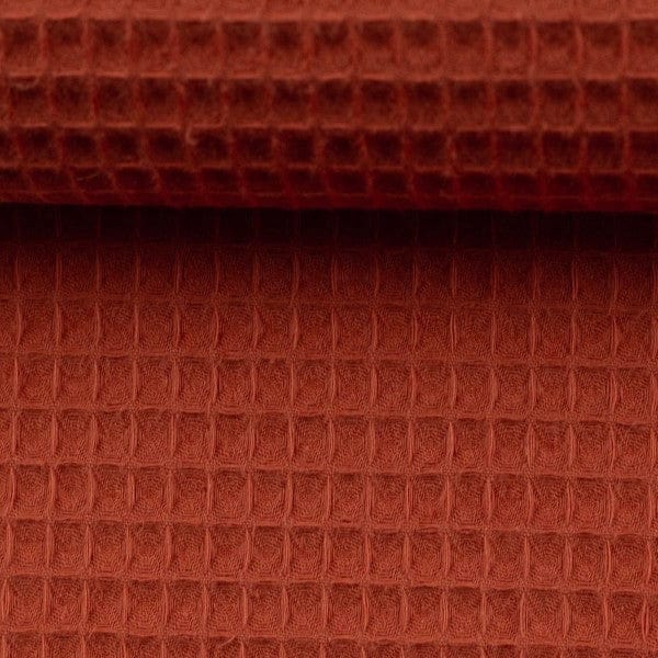 Tissu gaufré rouge brique (Brick) 230 g/m²