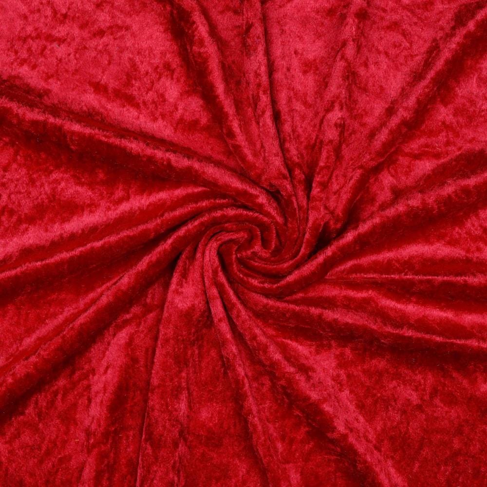Velours à effet froissé - rouge 160 g/m²